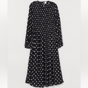 HM Long Sleeve Maxi Polka Dot Dress